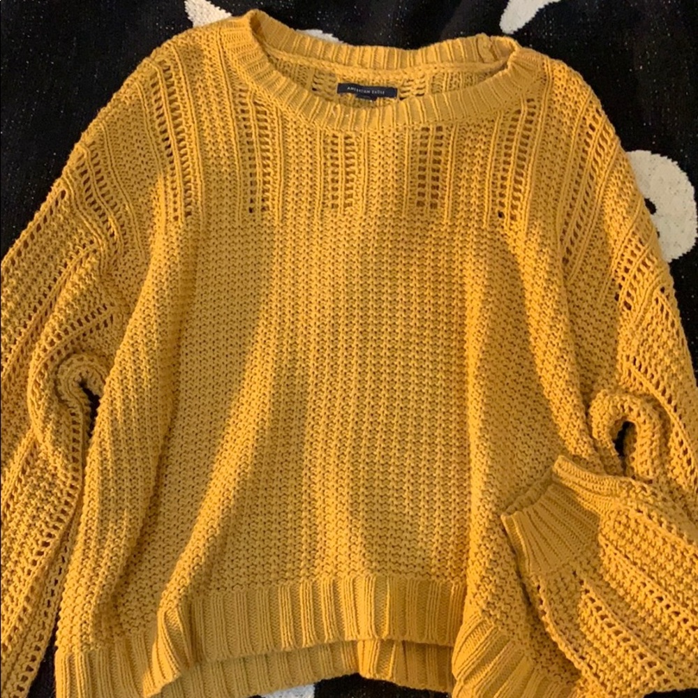 Yellow Fall American Eagle Sweater